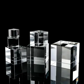 40X40X40MM Čtyři-sided Crystal Cube Umělé Crystal Kreativní Rainbow Crystal Transparentní Optické Sklo Crystal Cube