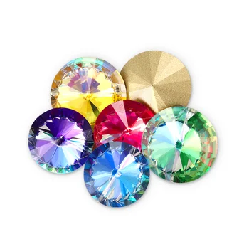 Nová Fantazie Kameny Rivoli Crystal Skleněné Kamínky Dráp Volné Korálky S Postříbřením Pro Oděvní Ozdoby, Šperky, Dekorace