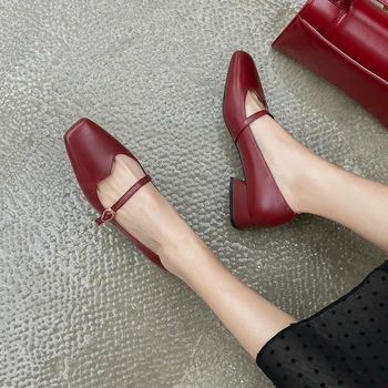Klasické mary janes boty ženy čerpadla klasické mělké 3cm nízké podpatky, kancelář, dámy, jaro elegantní denní nošení WC05 MUYISEXI