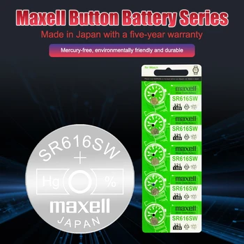 2KS Maxell Originální 321 SR616SW SR616 1.55 V, Silver Oxide Hodinky Baterie Pro hračky Kalkulačka Tlačítko Coin Cell MADE IN JAPAN