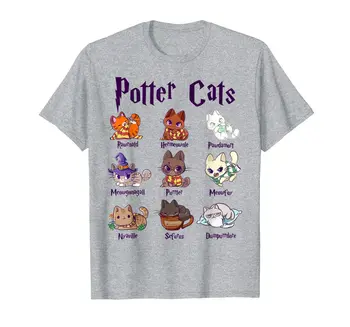 Potter Kočky Roztomilý Harry Pawter Kotě dárek pro Ženy T-Shirt