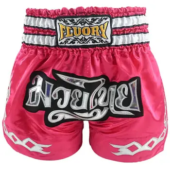 2020 a DĚTI(dívky a chlapci) fluory Muay Thai šortky vyšívané patch kick boxing Šortky módní barva RŮŽOVÁ pro BOJ proti