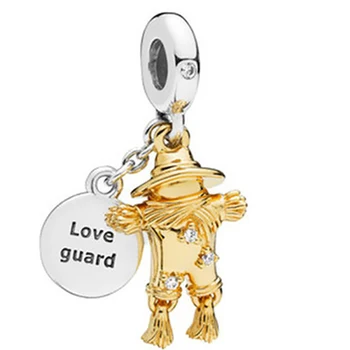 Nové kouzlo původní zlaté řady prase Strašák Korálky přívěsek vhodný pro lady Pandora náramek, náhrdelník šperky DIY