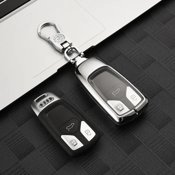 Auto Klíč, Kryt Pro Audi A4L A4 B9 Q5 Q7 TT TTS TFSI A5 S5 8S 2016 2017 NOVÉHO roku 2019 Prsten Auto Dálkové Fob Klíč Shell Kryt Pouzdro Chrání