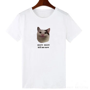 Módní Grafické Dámské Košile Roztomilý Kočka Tisk tričko Dívka Dámy Tumblr Tee Bederní Oblečení Ženy T Košile top Tees