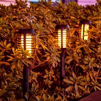 LED Solární Světlo, Plamen, Pochodeň Světla, Vodotěsné Venkovní Zahradní Trávník Sázky Lampy Krajiny Dvoře Umění pro Home Nádvoří Dekorace