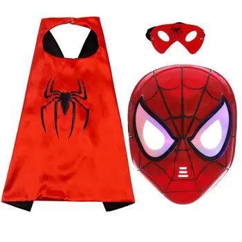 Disney Marvel Spider Man LED Maska Launcher Rukavice Hodinky Cape Nastavit Superhrdina Meč, Děti, Kreslený Hračky, Dítě, Nový Rok Dárek CosplED