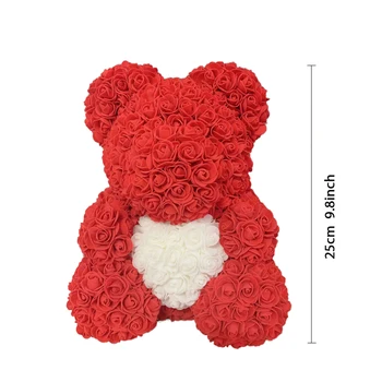 Rose Medvěd Umělá Květina Růže Teddy Bear Valentine Den Svatby, Narozeniny, Vánoční Dárek