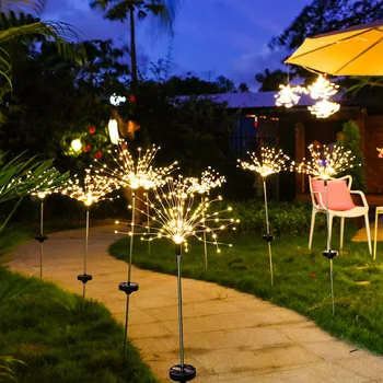 Vodotěsné Víla Garland 90/150 LED Světlo LED Venkovní Solární Ohňostroj String Světla Zahrada Trávník, Pouliční dekorace, osvětlení, lampa