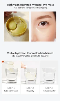 60pcs BIOAQUA Zlatá Kolagenová Oční Maska Proti Vráskám Spát Crystal Eye Patch Hydratační Tmavé Kruhy Korea Krása Péče o Pleť