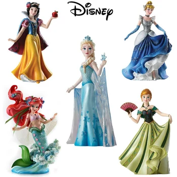 Disney Princess ozdob Sněhurka Popelka dlouhé vlasy bell Ariel Anime Akční Obrázek Model Kolekce sada Hraček Pro Děti