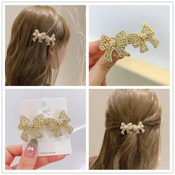 MWsonya Nový korejský Duté Pearl Butterfly Sponky do vlasů pro Ženy Hlahol Elegantní Sponky do Vlasů Vlasové Doplňky Vlasy, Šperky