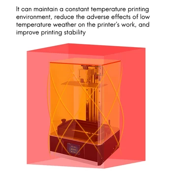 Pro 3D Tiskárny Elegoo Saturn Světlem Tuhnoucí Kryt proti Prachu SLA Stínování Zvukové Izolace Protipožární Konstantní Teplota Hood