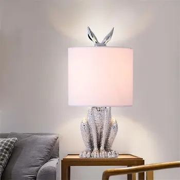 Moderní maškarní králík pryskyřice lampa ložnice studie restauraci dekorativní osobnost kreativní stolní stolní lampa osvětlení