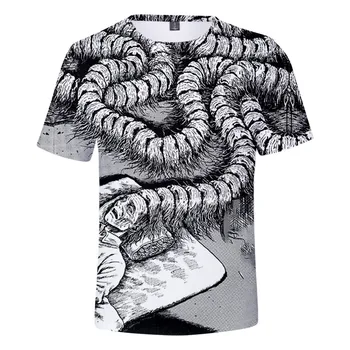 Junji Ito 3D Tisk, Anime Cosplay T Shirt Muži/Ženy Módní Letní Krátký Rukáv Streetwear tričko Casual Značky T Košile 2021 Nové
