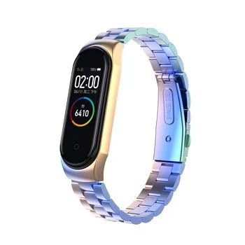 Nový Luxusní Náramek z Nerezové oceli watchband pro Xiaomi Mi band 3/4 smartwatch Náhradní Náramek popruh Pro Xiaomi Mi band 4