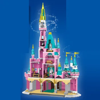 Nové Disney 1676pcs Mickey, Minnie, Kačer Donald Víla Princezna Hrad Přátelé Dívky Stavební Bloky, Cihly Hračky Dítě Dárek