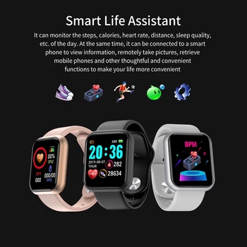 Chytré Hodinky Ženy Muži hodinky Smartwatch Pro Apple IOS Android Elektronika Chytrý Fitness Tracker S Silikonový Popruh Sportovní Hodinky