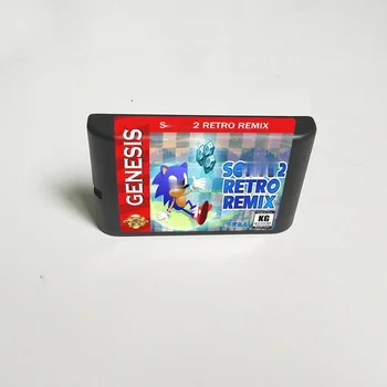 Soniced 2 Retro Remix - 16 Bit MD Karetní Hra pro Sega Megadrive Genesis Video Herní Konzole Kazety