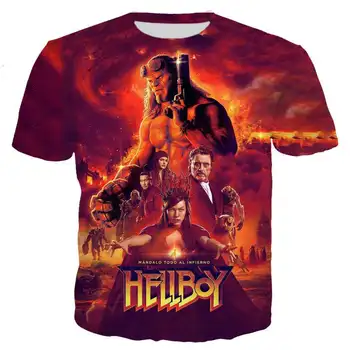 Film Hellboy T Košile Muži/ženy 3D Hellboy Tištěné T-shirt Módní Styl Trička Unisex Módní Streetwear Topy