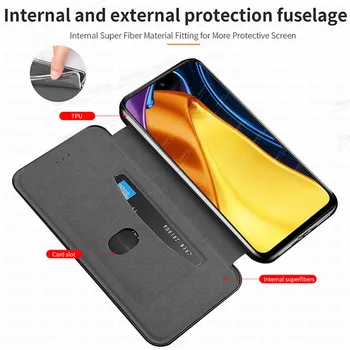 Kůže Magnetický Flip Pouzdro Pro Xiaomi Poco M3 Pro F3 X3 NFC Xiomi Mi 11 10 T 9T Poznámka 10 Lite A2 A3 9 T Peněženku Stát Pokrývá Coque
