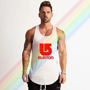 2021 fit Burton Značka fitness Oblečení, Posilovací bavlněná Tílka pro Muže Letní Tričko bez Rukávů Plus Velikost