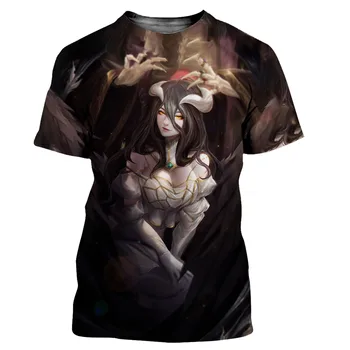 2021 Nové Anime Overlord Muži/ženy Nový Módní 3D Tištěné T-košile Ležérní Harajuku Stylu Streetwear Tričko Oversize Topy