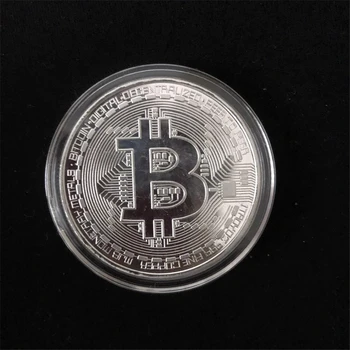50ks 40*1,5 MM Suvenýr Sliver Pokovené Bitcoin Sběratelskou Dárek Bit Mince Sbírka Umění Fyzické Replika Pamětní Mince