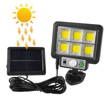 Lidský Senzor 56 LED Nastavitelný Solární Reflektor Solární Zahradní Světlo Super Světlé Krajiny Nástěnné Světlo Venkovní Solární Lampa Světlo