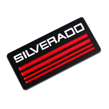 1x Červená Černá karoserie Blatník Emblém Kovový Odznak, Nálepka pro Chevrolet Silverado