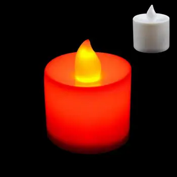 Přenosný 1 KS Kreativní LED Svíčka Multicolor Lampa Simulace Barev Plamen Čajové svíčky Domova Svatbu, Narozeniny, Dekorace Gadget