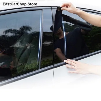 Auto, Dveře, Okna Prostředním Sloupci Korekce B C Strip Černé Ochranu PC Kryt Samolepky pro BMW X1 E84 F48 X3 F25 X5 F15, E70 X6 E71 F19