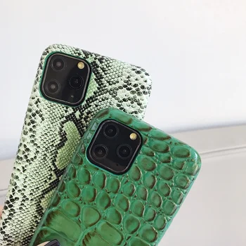 Luxusní Krokodýlí Textura Telefon Pouzdro pro iPhone 12 11 Pro XS MAX X XR 7 8 6 S Plus Pouzdro PU Kožené pouzdro Hadí Kůže Ženy Módní