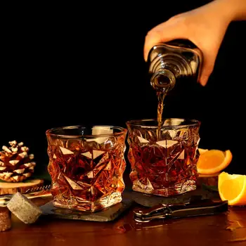 Whisky Kameny Dárková Sada - Whisky Sklo Sada 2 - Žuly Chlazení Whisky Rocks - Whisky Bourbon Whisky Sklenice Dárkový Box Set