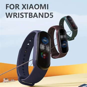 Pro Xiaomi Mi Band 5 Silikon Růžová Náhradní Náramek Náramek Watchband Pro Xiomi Mi Band5 Miband 5 Poutko 23 Barva