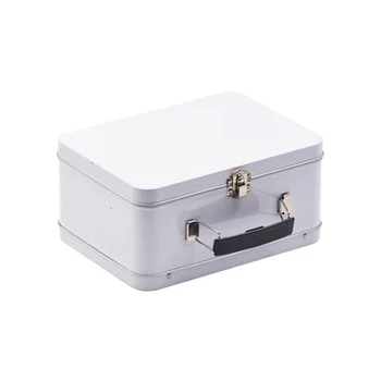 Kontinentální Mini Skladování Tin Box Retro Kufr Kabelka Malé Obdélníkové Candy Box Malé Železné Nádoby Svatební Laskavost