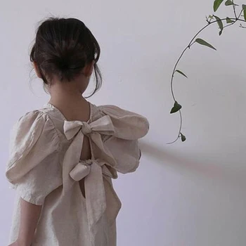 2020 Nové Značky 1-6 Let Dítě Dívky Šaty Korejský Styl Japonského Letní Dětské Bavlněné Šaty Baby Girl Oblečení Kauzální Šaty Princezny