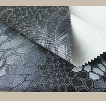 Black Python fabric Bavlna Maskovací tkaniny 200*150cm