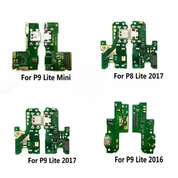 Nový USB Dock Konektor Nabíjecí Port Nabíječka Mikrofon Modul Deska Pro Huawei P9 Lite Mini 2016 P8 Lite 2017 Opravy Dílů