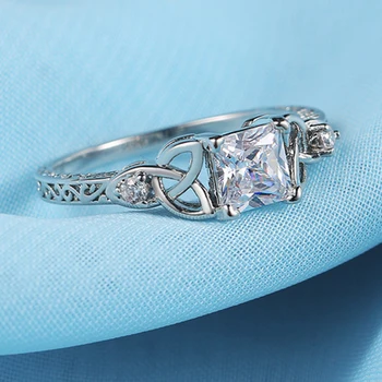 Svatební šperky Prsten geometrickéký vzor čtverec velikost 5-11 elegantní jednoduché