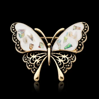 Nový shell, motýl brož pro ženy módní hmyzu brož módní styl šperky, kvalitní šperky