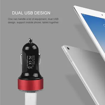 USB Nabíječka do Auta Auto Nabíječka Dual USB Adaptér do Zapalovače LED Voltmetr Pro Všechny Typy Mobilních Telefonů Pro Xiaomi