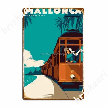 Spanien Dnes Balearen Mallorca Reiseplakat Kovové Známky hospodě Kuchyně Klasické Malířské Výzdoby Tin znamení, Plakáty