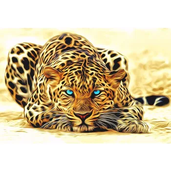 Modré Oči Tygra Malování Podle Čísel Zbarvení Ručně Malované Domova Kit Kreslicí Plátno DIY Malování Obrázků Podle Čísel
