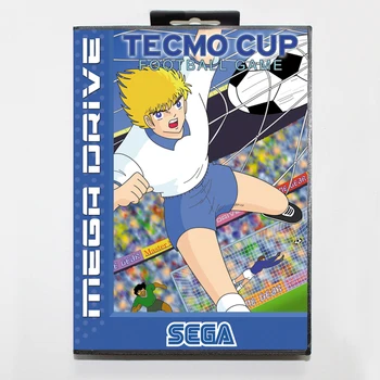 Kapitán Tsubasa - Tecmo Cup Fotbal 16bit MD Karetní Hra Pro Sega Mega Drive/ Genesis s Retail Box
