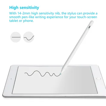 Tablet Pero Active Pen Stylus Bílý Jemný Kompaktní USB Nabíjecí Magnetický Aktivní Tablety Tužku Magnetické Straně Vysoká Citlivost