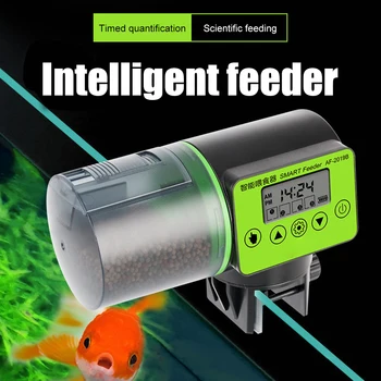 Inteligentní Automatické Ryby Feeder Akvarijní Krmítko Fish Tank Auto Krmení Dávkovač s LCD Udává Časovač Akvarijní Příslušenství