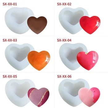 3D Láska Srdce Silikonové Formy Aroma Omítky Svíčka Formy DIY Dezert Mousse Pečení Pečiva, Cukroví Čokoládové Formy Dort Dekorace