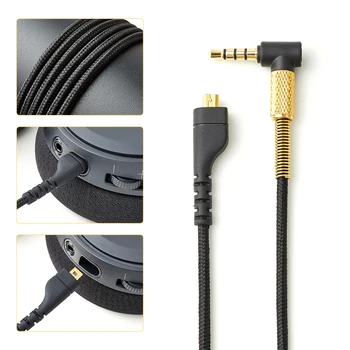 Kabel pro sluchátka Audio-Kabel, Kabel Line pro SteelSeries Arctis 3 5 7 Pro Herní Headset USB, 3,5 mm AUX Pletená Šňůra