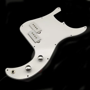 Černá Bílá P Bass Prodrátované Naloženo Pickguard snímač pro Precision Bass Kytara 3 Vrstvy PB Snímače Elektrické Kytary